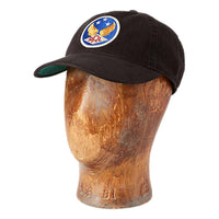 Winged-Logo Twill Ball Cap Black - Hat