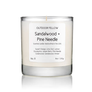Sandalwood and Pine Needle Scented Candle - Candle