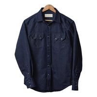 Sawtooth Pearl Snap Reverse Black Indigo Nep - Shirt