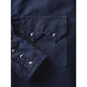 Sawtooth Pearl Snap Reverse Black Indigo Nep - Shirt