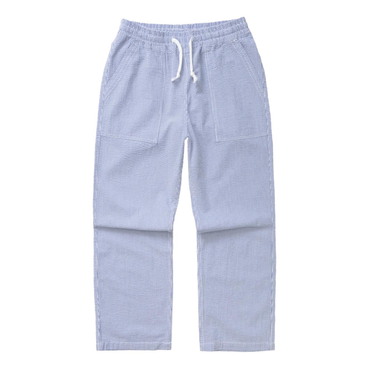 Seersucker Chef Pants Navy Stripe - Fatigue Pant