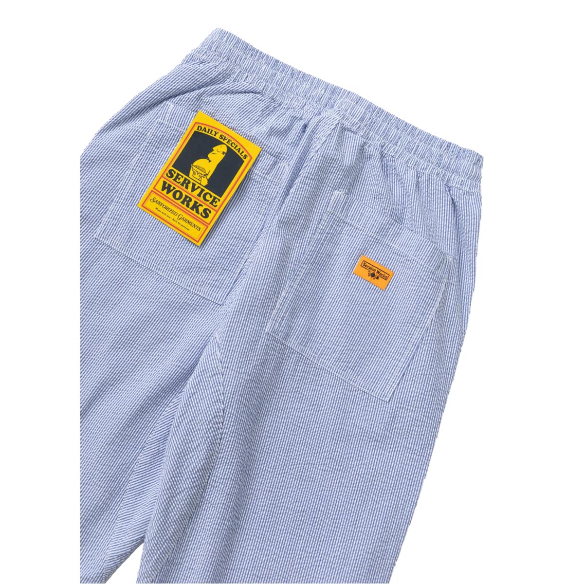 Seersucker Chef Pants Navy Stripe - Fatigue Pant