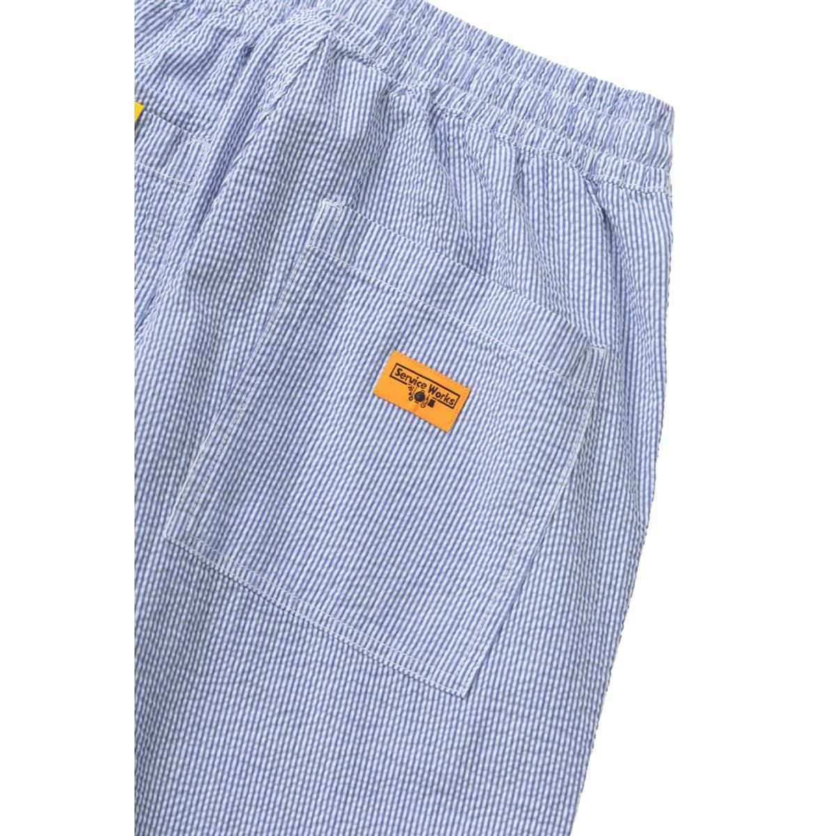 Seersucker Chef Pants Navy Stripe - Fatigue Pant