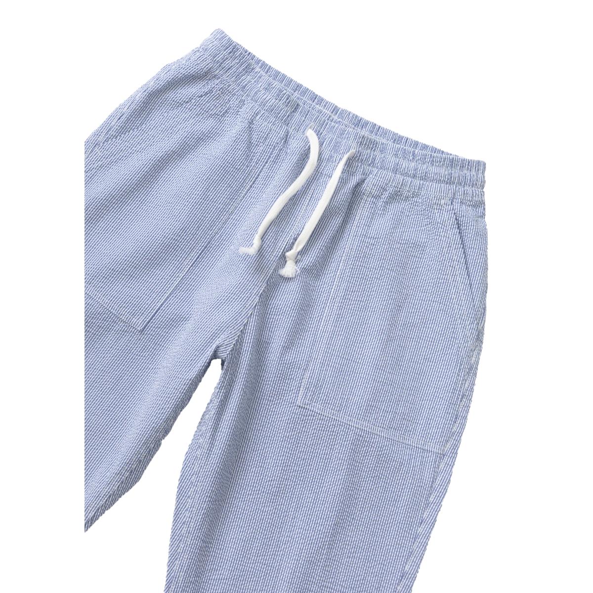 Seersucker Chef Pants Navy Stripe - Fatigue Pant