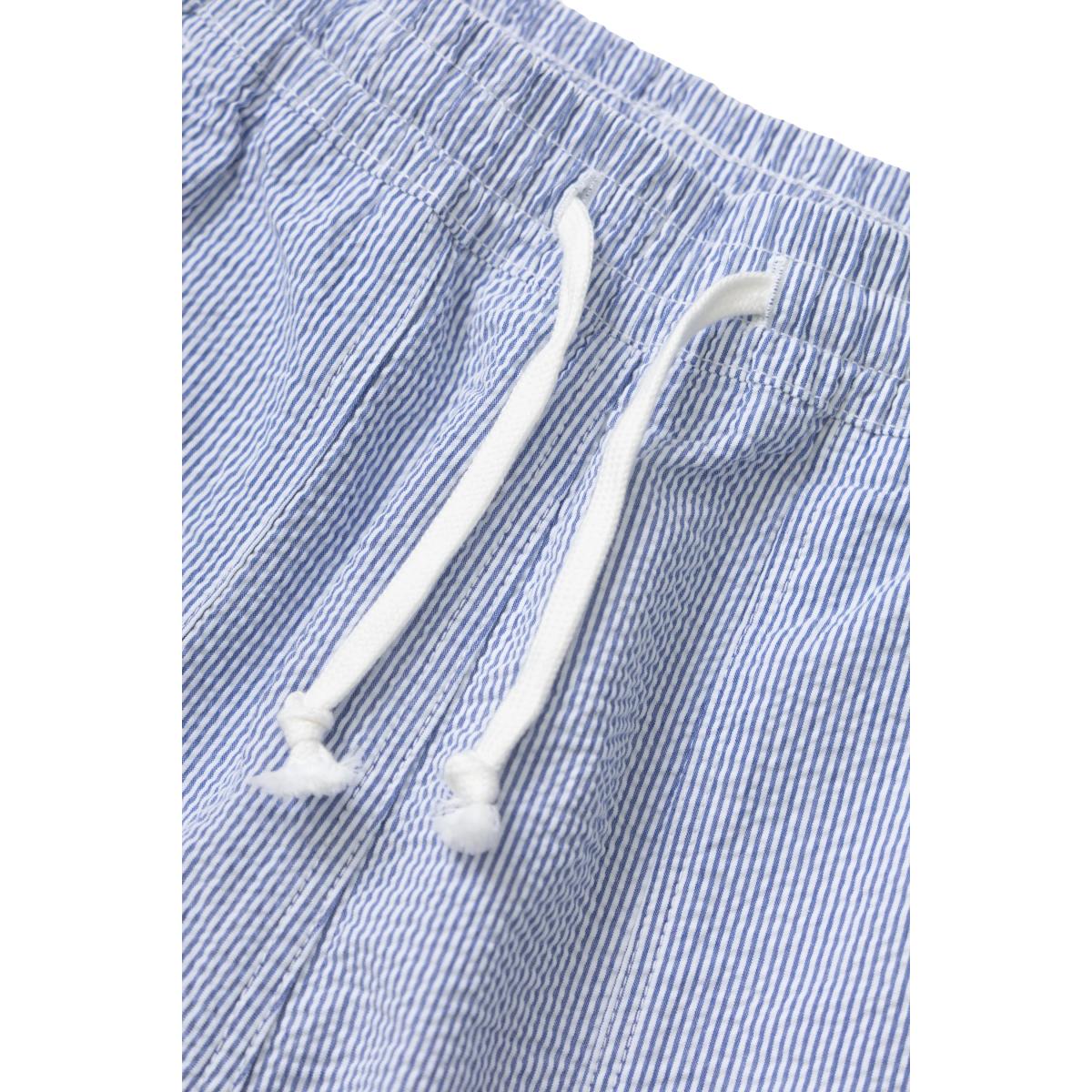 Seersucker Chef Shorts Navy Stripe - Fatigue Shorts