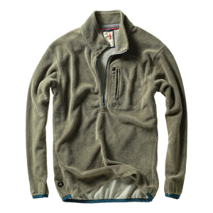 Sheared Fleece Half-Zip Olive fade - Fleece