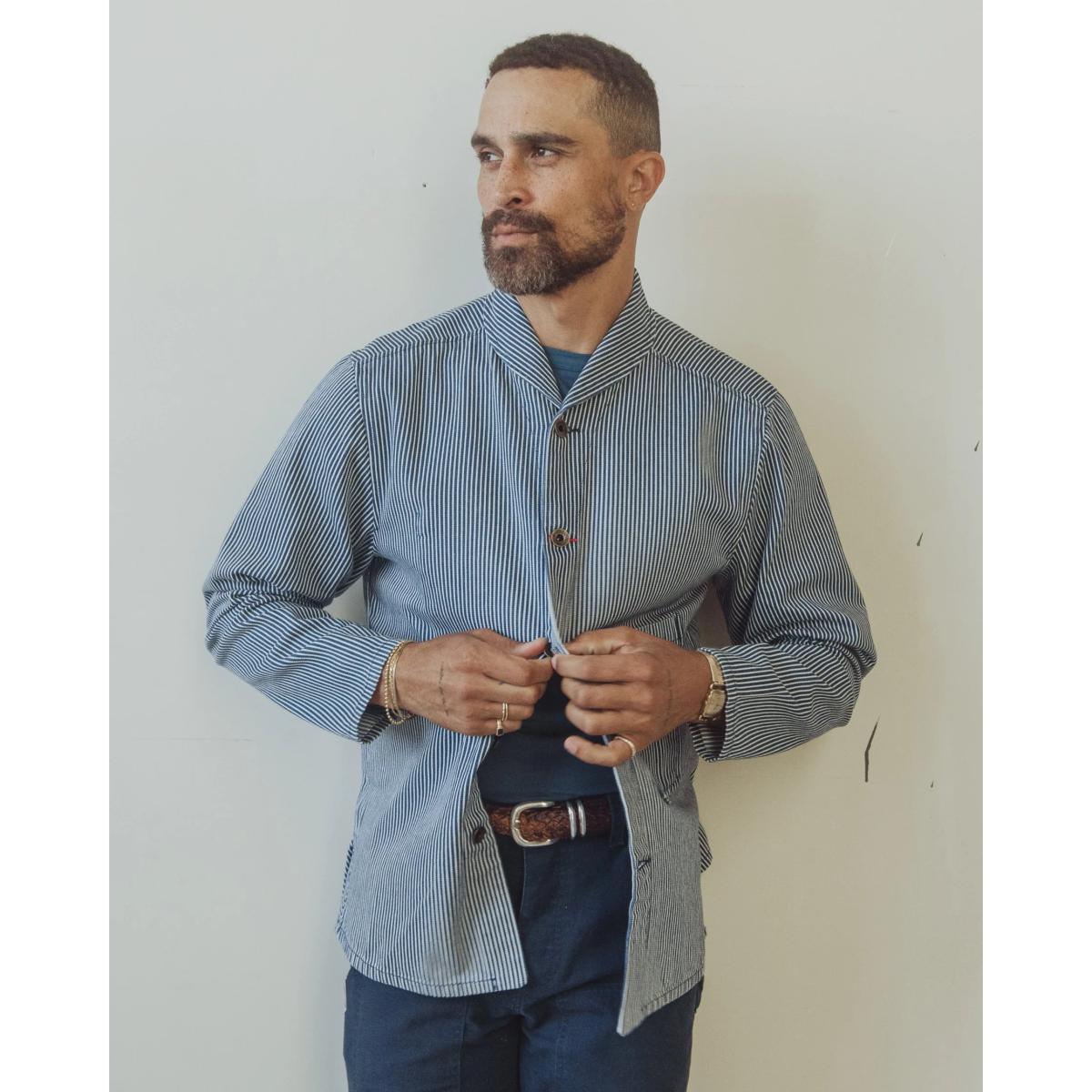 Shepherds Shirt Indigo Hickory Stripe Shirts