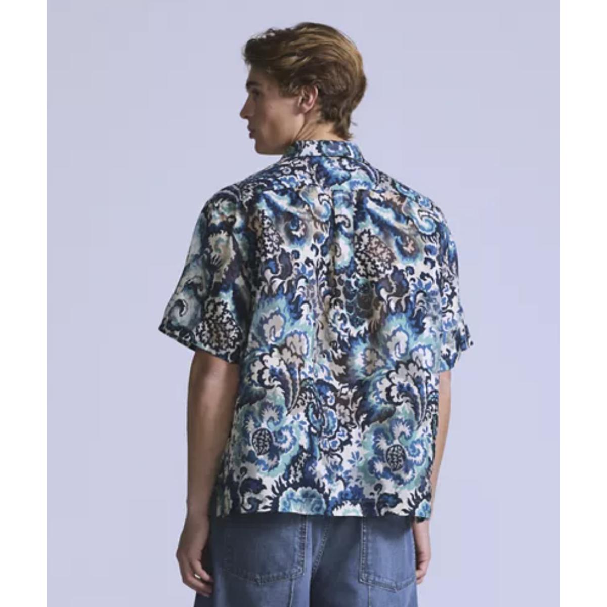 Short Sleeve Camp Shirt Jacquard - Shirt