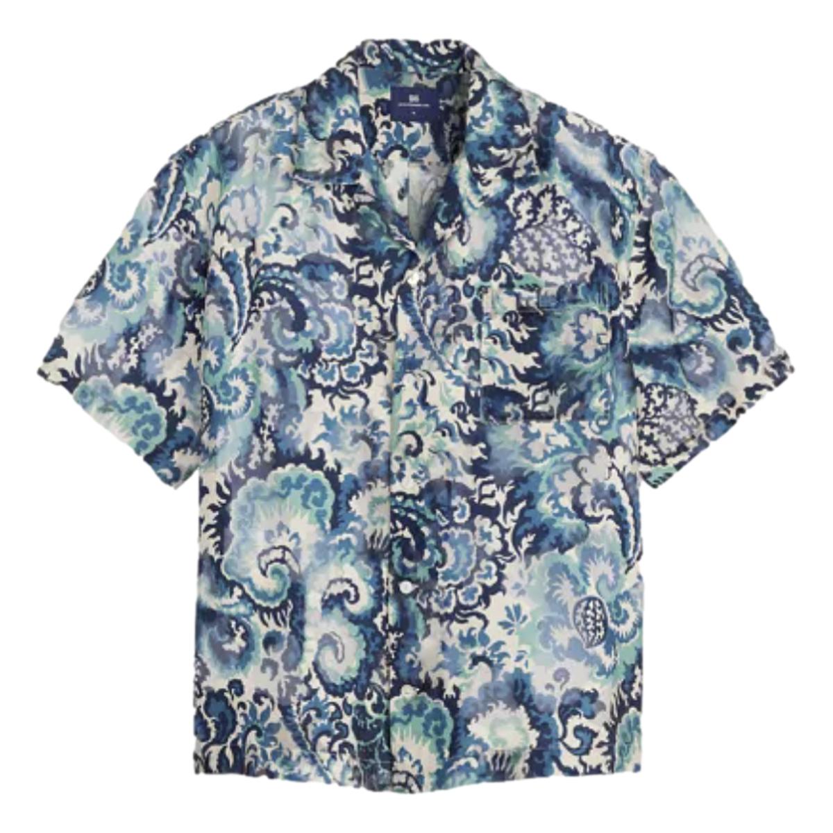 Short Sleeve Camp Shirt Jacquard - Shirt