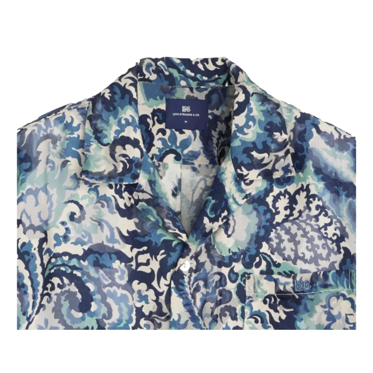 Short Sleeve Camp Shirt Jacquard - Shirt