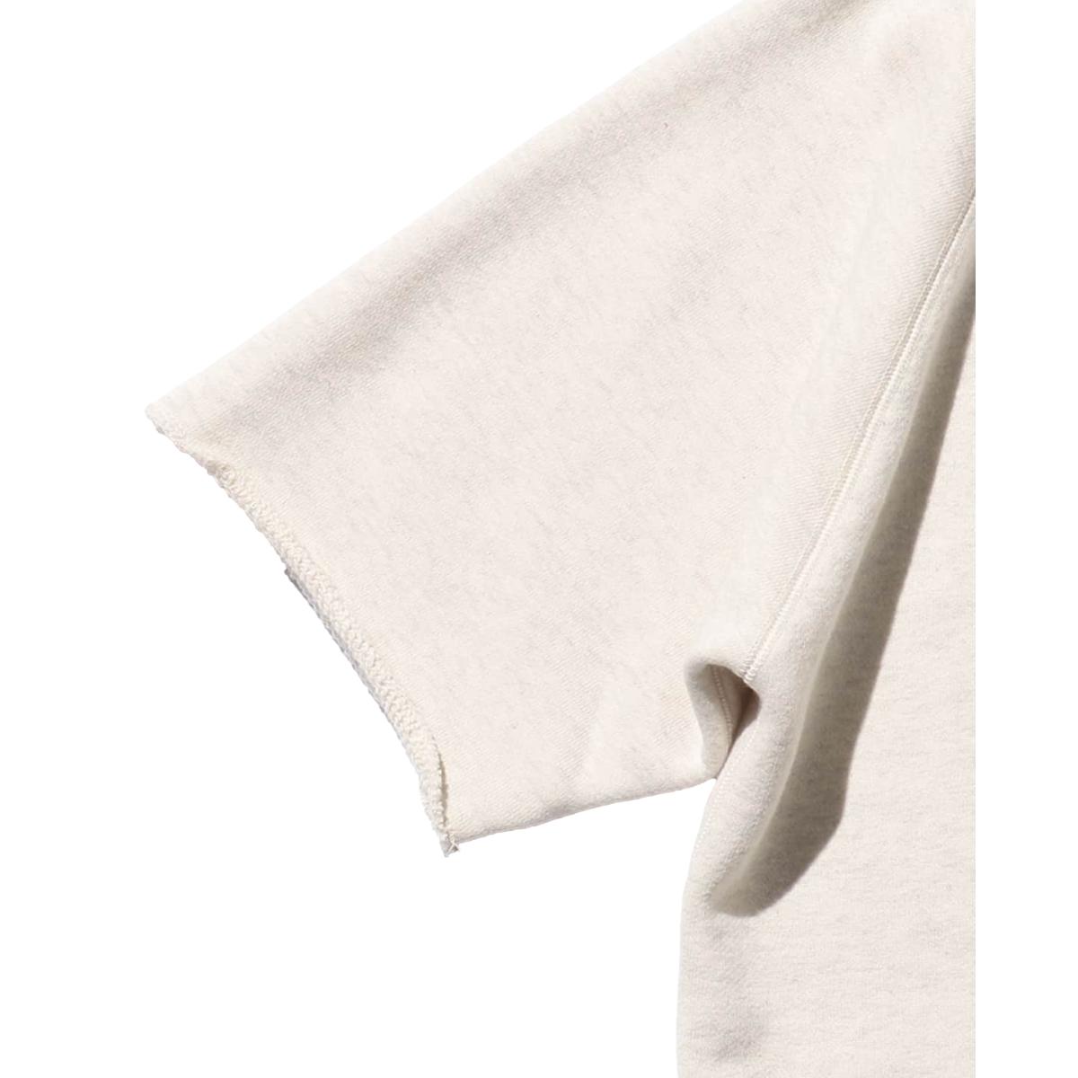 Short Sleeve Cut Off Sweat Oatmeal - Short Sleeve Sweatshirt