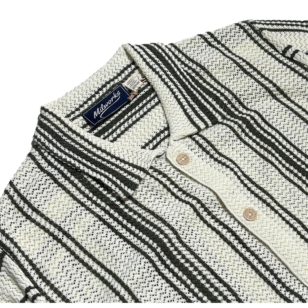 Short Sleeve Striped Knit Shirt - Shirts