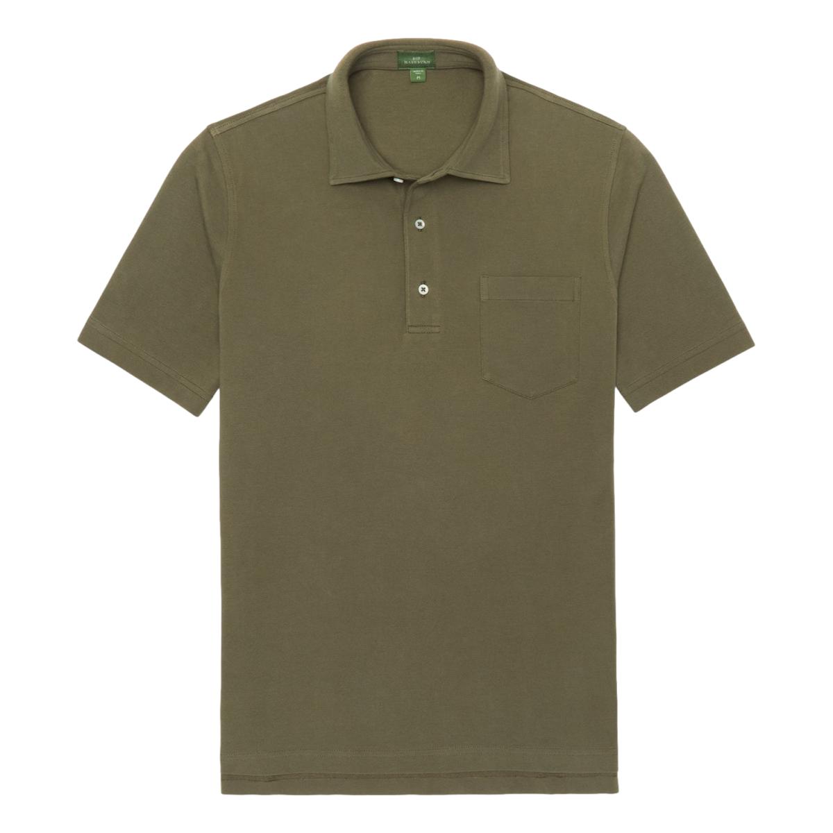 Short Sleeved Polo Olive Pima Pique polo