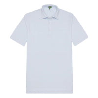 Short-Sleeved Polo Pale Blue Pima Pique - polo