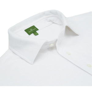 Short-Sleeved Polo White Pima Pique - polo