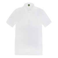 Short-Sleeved Polo White Pima Pique - polo