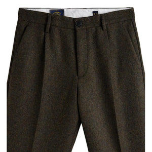 Single Pleat Trousers Forest Green - Pants