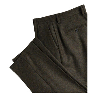Single Pleat Trousers Forest Green - Pants