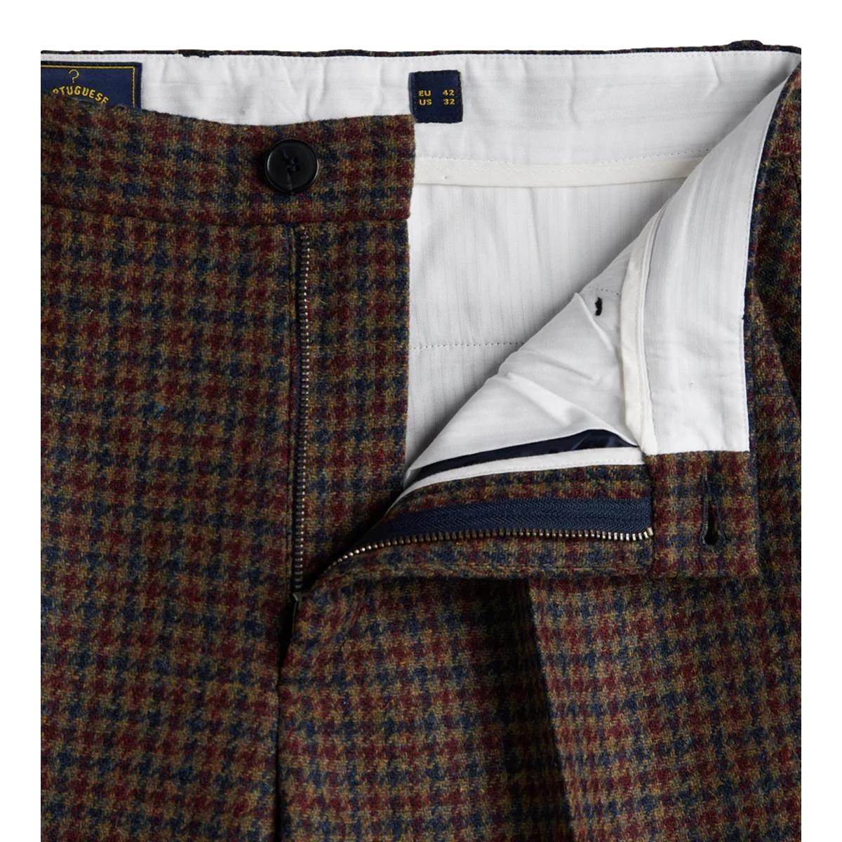 Single Pleat Trousers Pied Poule - Pants