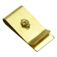 Skull brass money clip