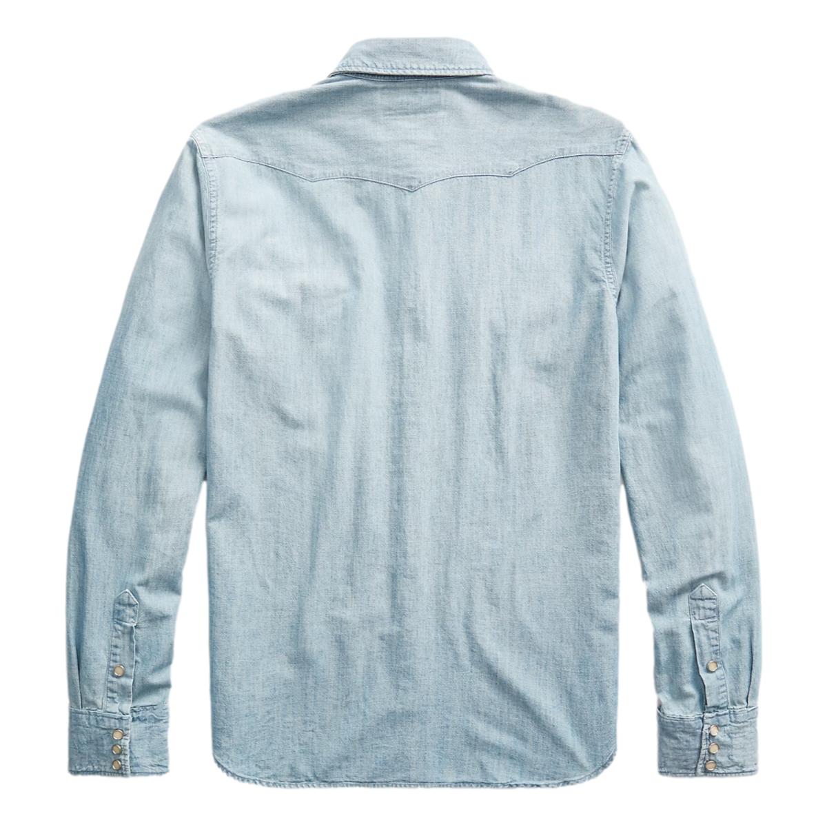 Slim Fit Chambray Western Shirt Davey Wash - Shirt