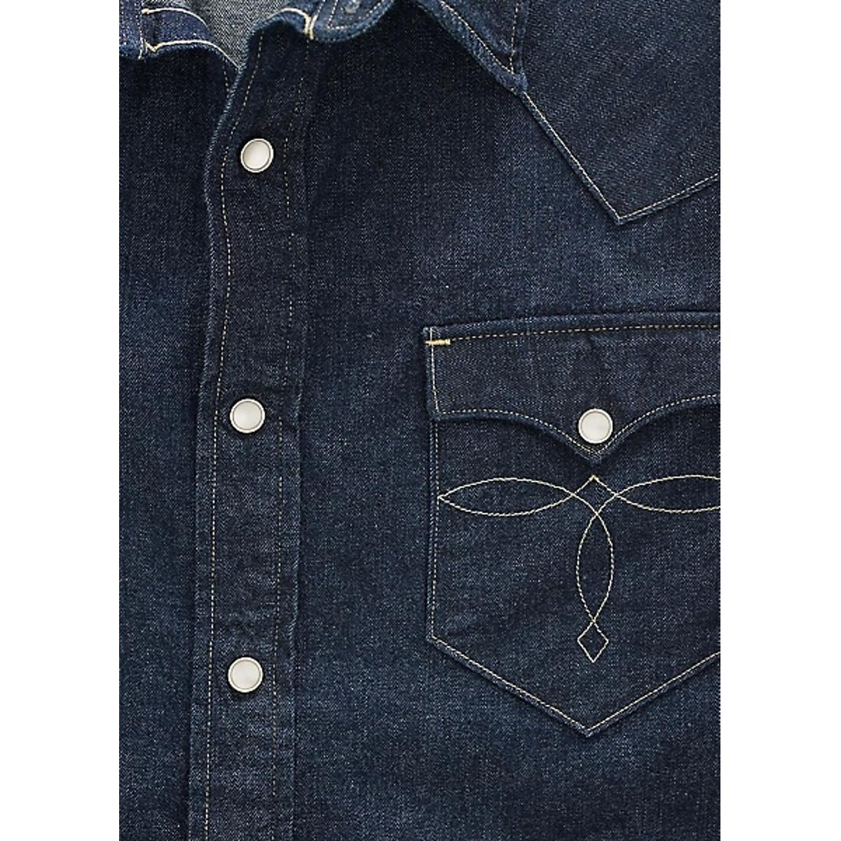 Slim Fit Denim Western Shirt Rinse - Shirt