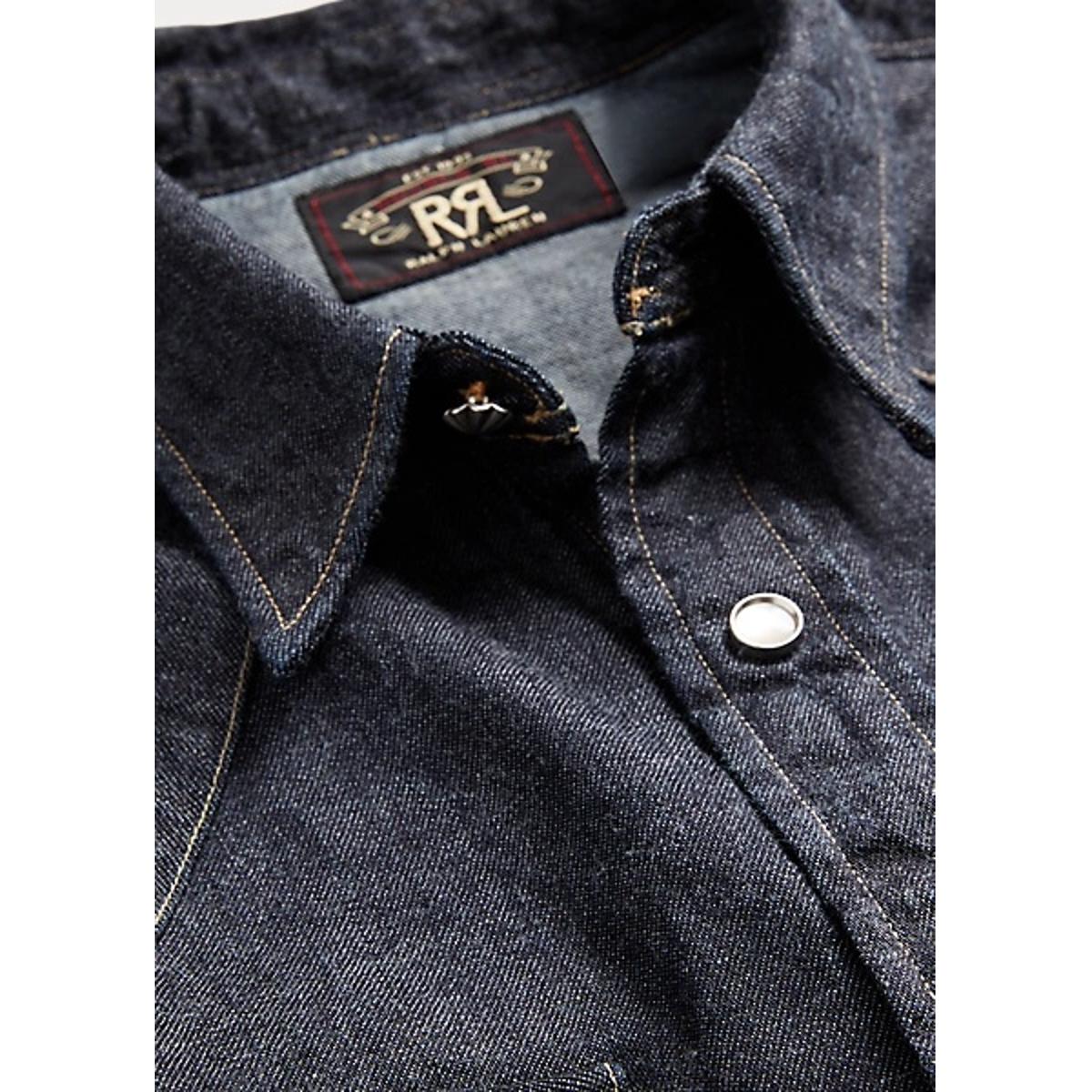 Slim Fit Denim Western Shirt Rinse - Shirt