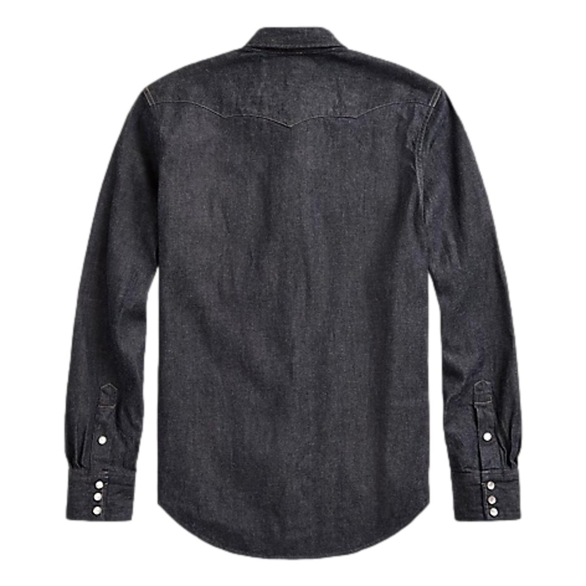 Slim Fit Denim Western Shirt Rinse - Shirt