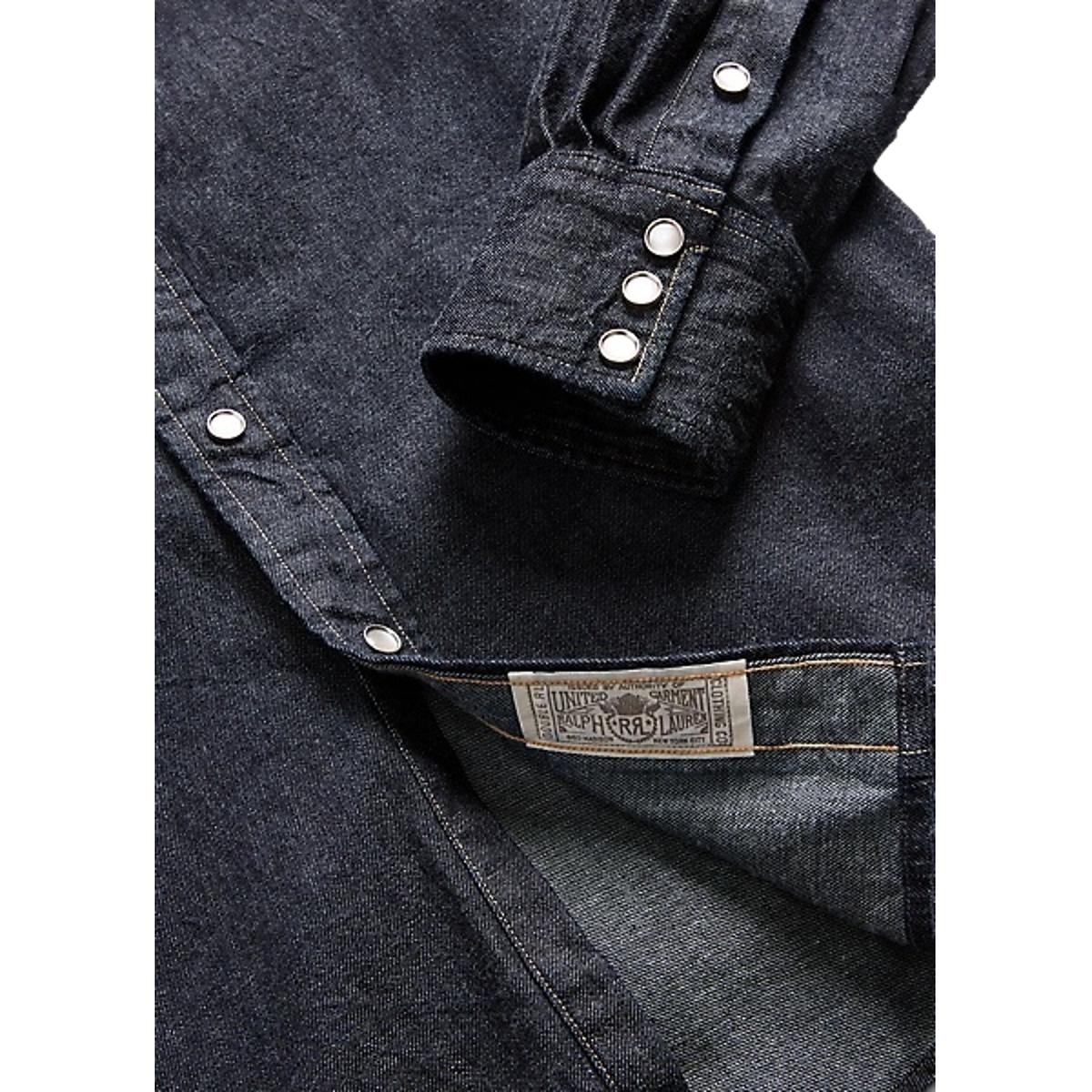 Slim Fit Denim Western Shirt Rinse - Shirt