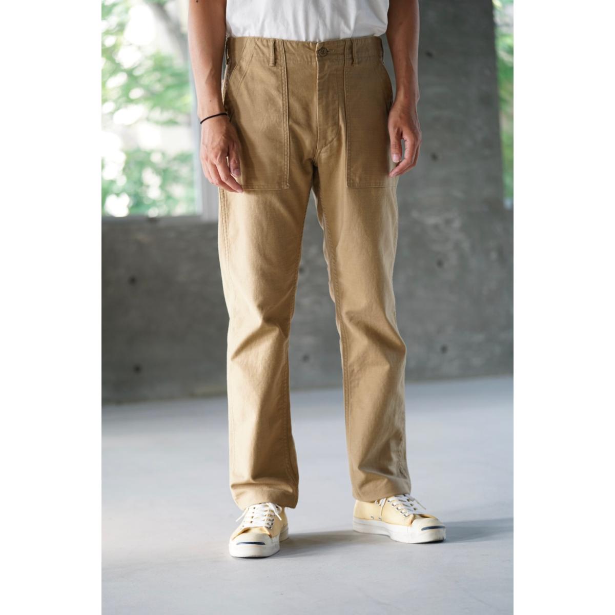 Slim Fit Fatigue Pants Khaki - Fatigue Pants