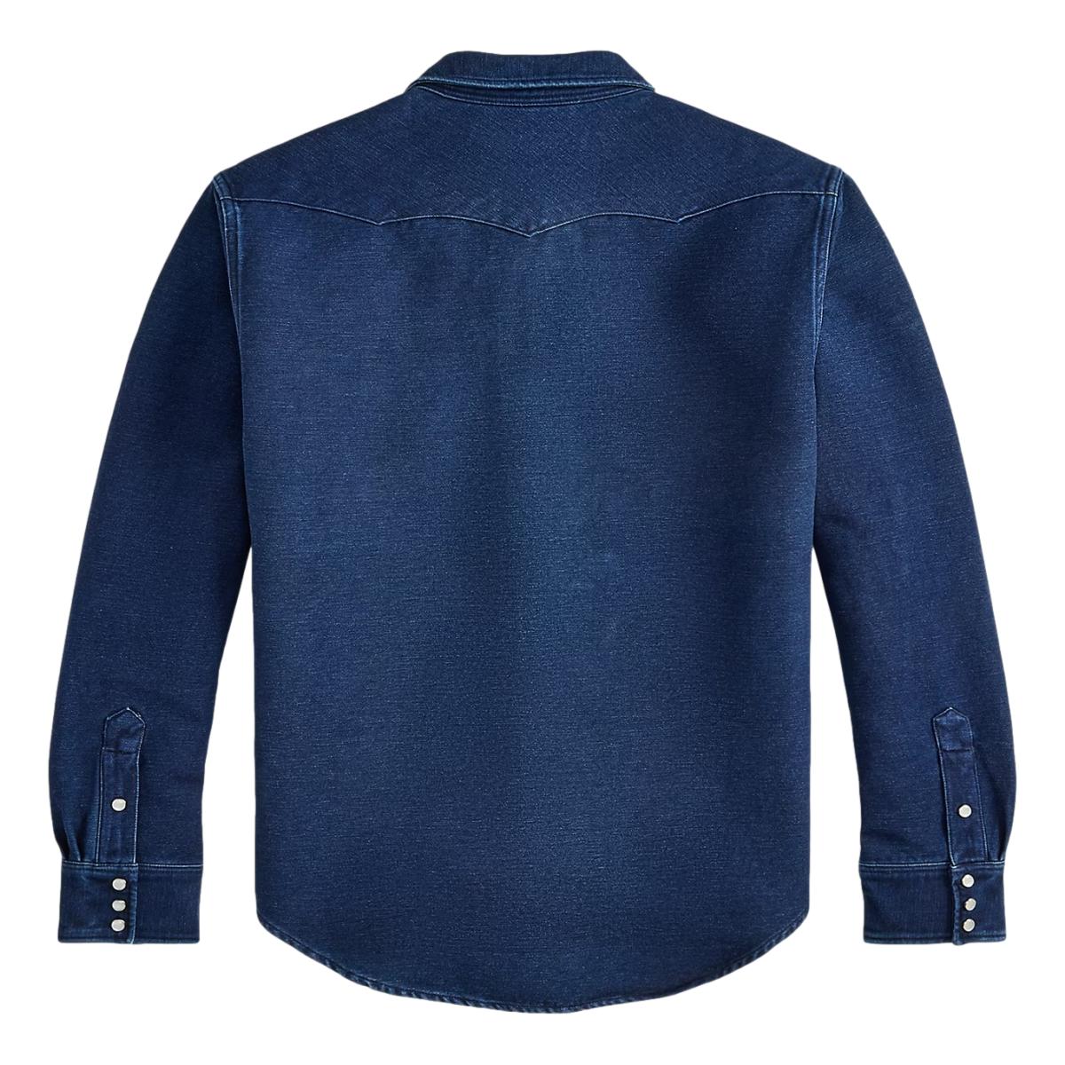 Slim Fit Indigo Chamois Western Shirt Western Shirt