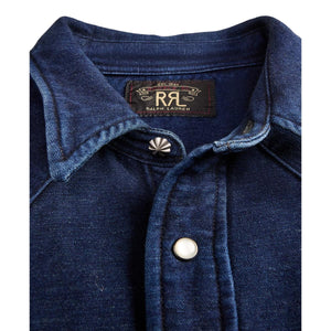 Slim Fit Indigo Chamois Western Shirt Western Shirt