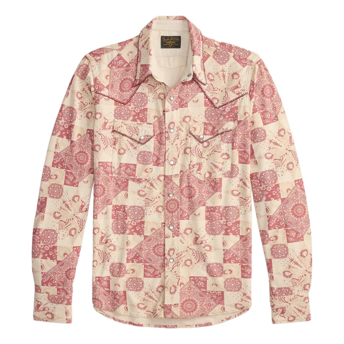 Slim Fit Jersey Western Shirt Red Multi - Shirt