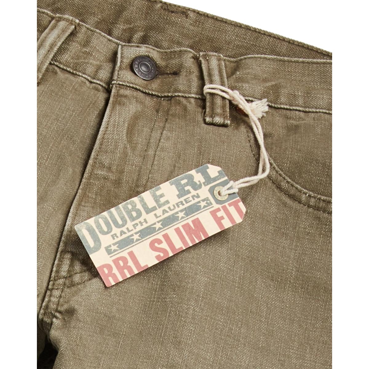 Slim Fit Olive Jean - Denim