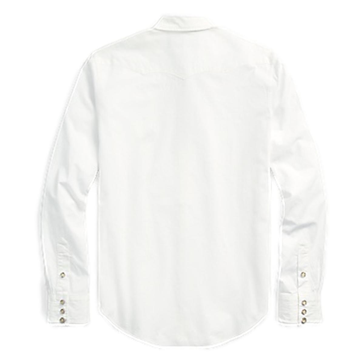 Slim Fit Poplin Western Shirt White - Shirt