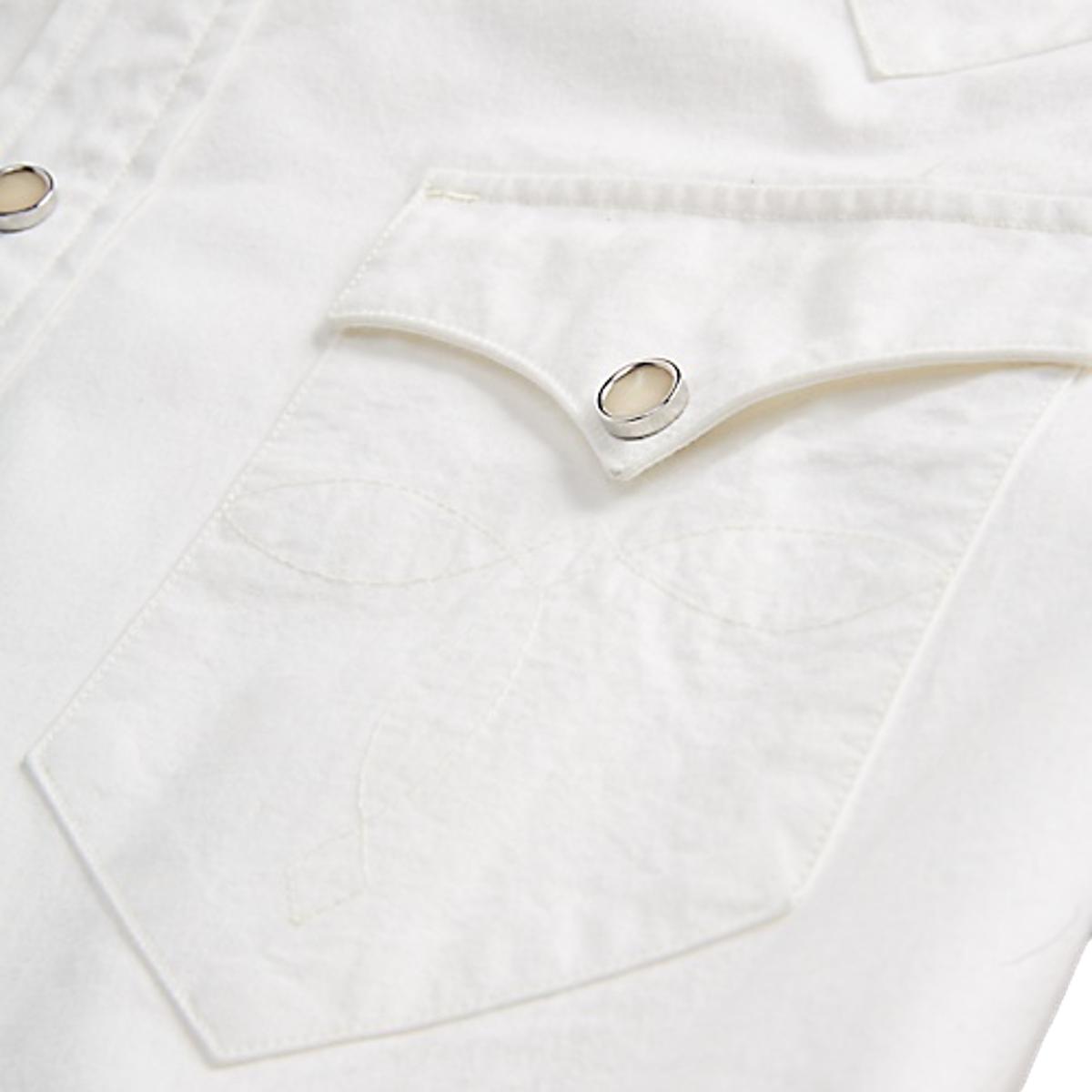 Slim Fit Poplin Western Shirt White - Shirt