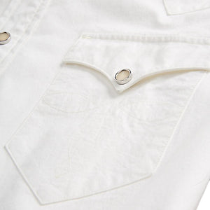 Slim Fit Poplin Western Shirt White - Shirt