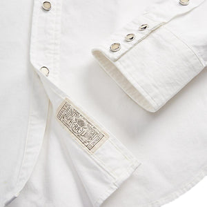 Slim Fit Poplin Western Shirt White - Shirt