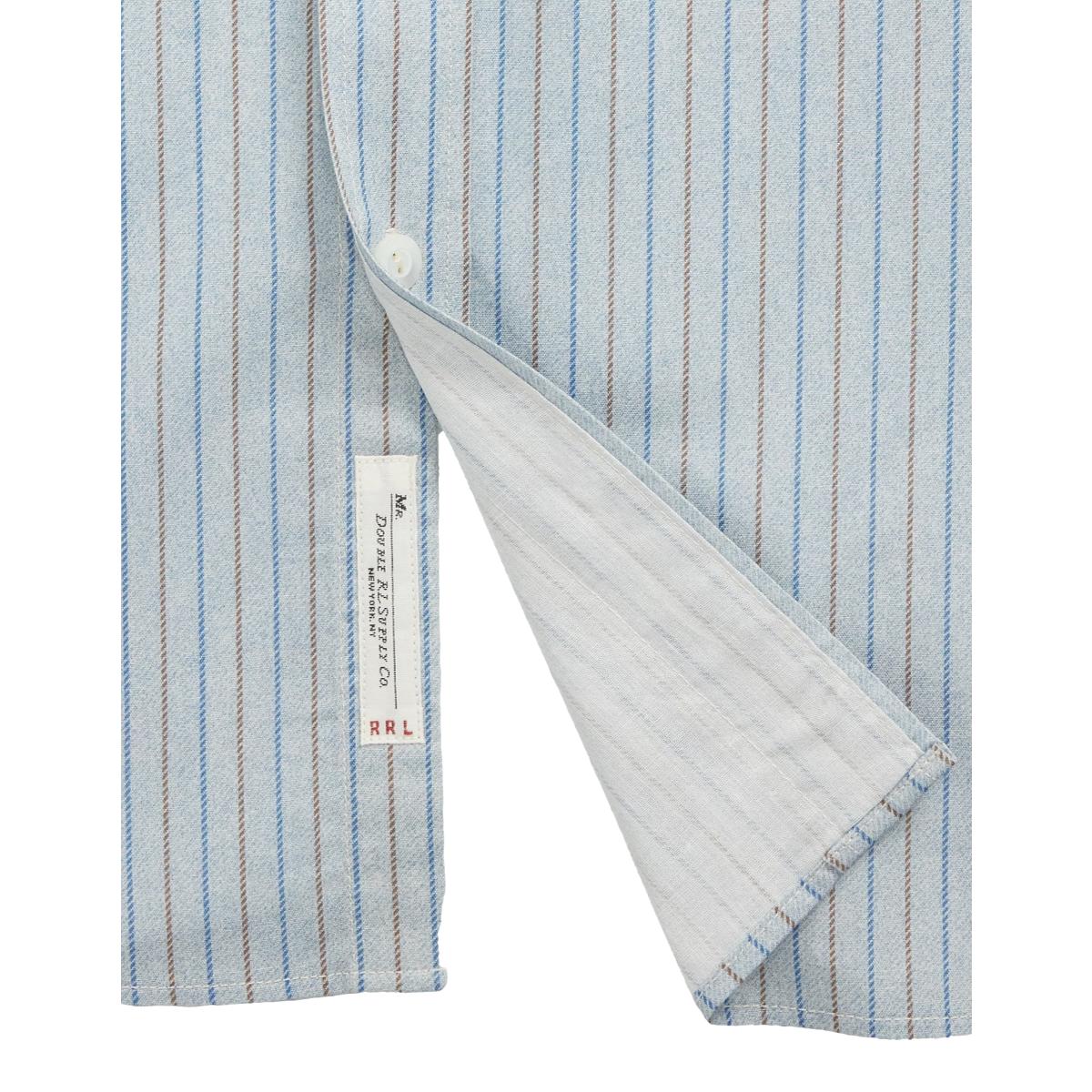 Slim Fit Stripe-Print Woven Shirt Blue Stripe - Shirts