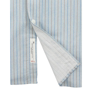 Slim Fit Stripe-Print Woven Shirt Blue Stripe - Shirts