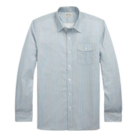 Slim Fit Stripe-Print Woven Shirt Blue Stripe - Shirts