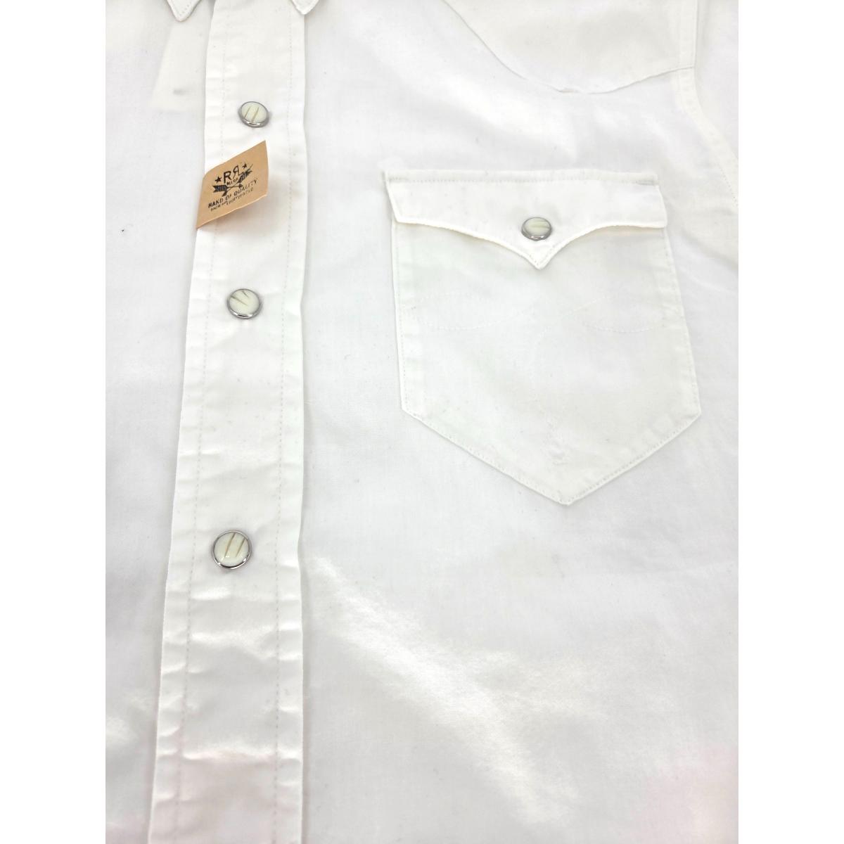 Slim Fit Twill Western Shirt White - Shirt