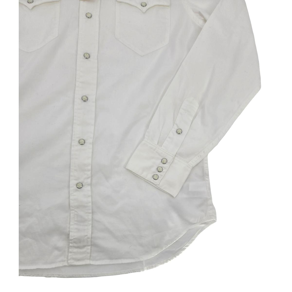 Slim Fit Twill Western Shirt White - Shirt