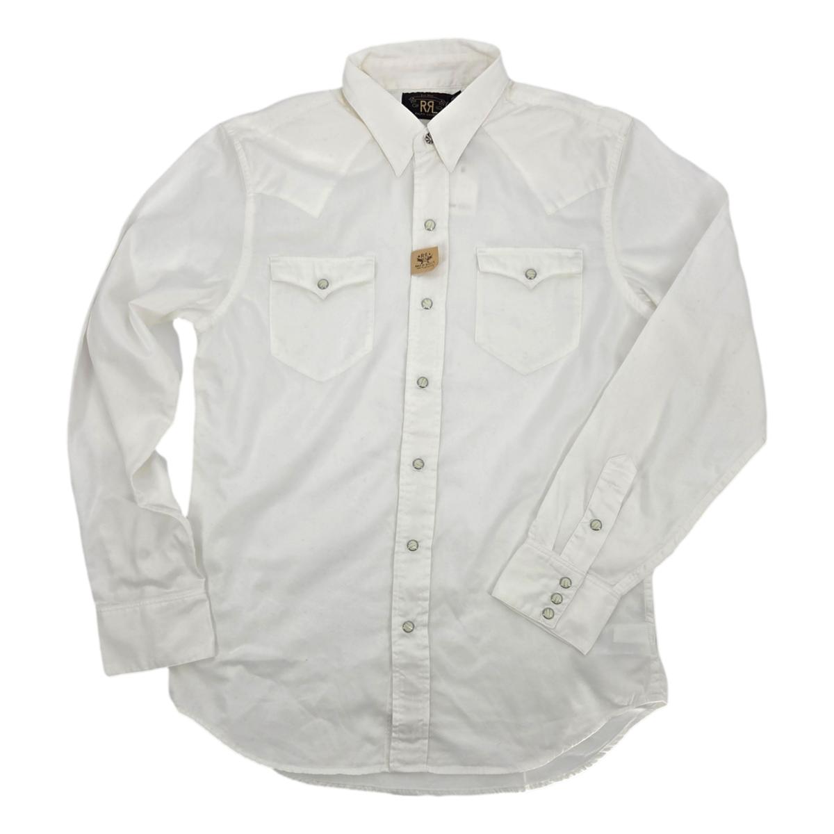 Slim Fit Twill Western Shirt White - Shirt