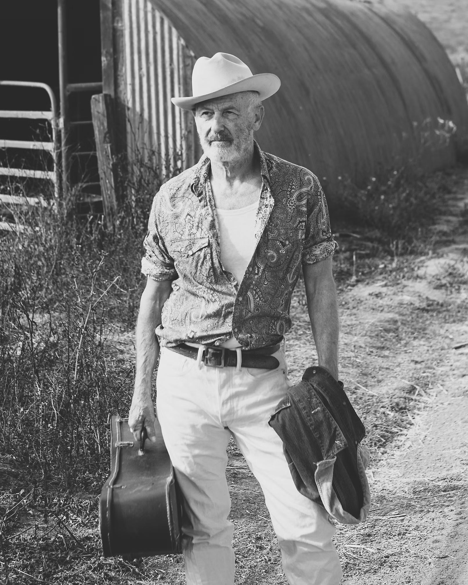 Slim Paisley Linen-Cotton Western Shirt Red Multi - Shirt