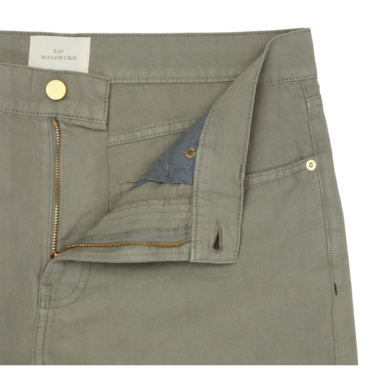 Slim Straight 5-Pocket Pant Sage Canapa Canvas - Pants