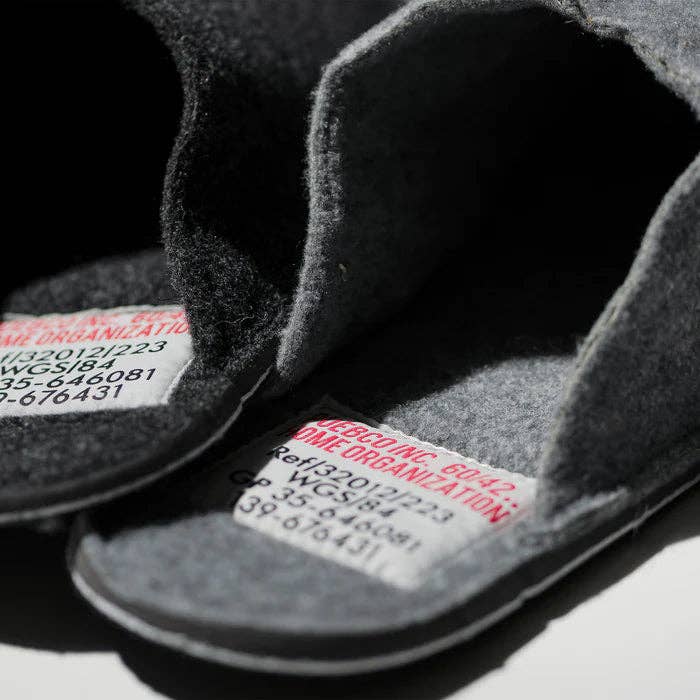 SLIPPERS: Dark Gray / Large