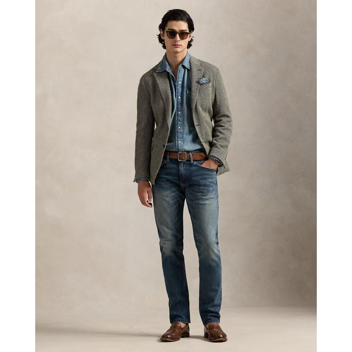 Slub Denim Western Shirt Shirt