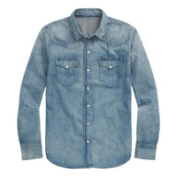 Slub Denim Western Shirt Shirt