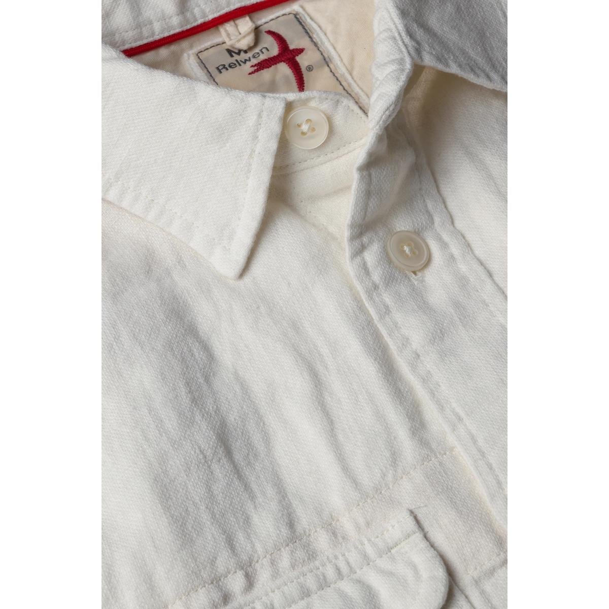 Slub Linen Workshirt Bone - Shirts